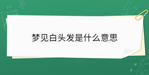 夢(mèng)見(jiàn)白頭發(fā)是什么意思