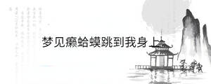 夢(mèng)見(jiàn)癩蛤蟆跳到我身上