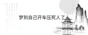 夢到自己開車壓死人了