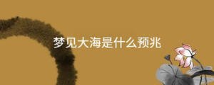 夢見大海是什么預兆