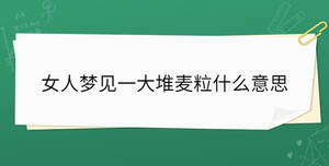 女人夢見一大堆麥粒什么意思