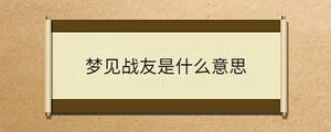 夢見戰友是什么意思