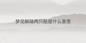 夢見腳踏兩只船是什么意思