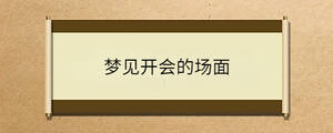 夢(mèng)見(jiàn)開(kāi)會(huì)的場(chǎng)面