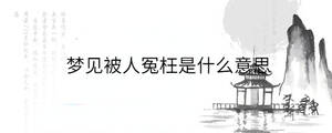 夢見被人冤枉是什么意思