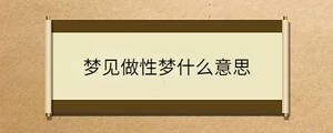夢見做性夢什么意思