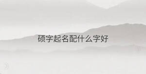 碩字起名配什么字好