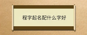 程字起名配什么字好