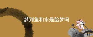 夢(mèng)到魚(yú)和水是胎夢(mèng)嗎